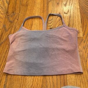 Beyond yoga purple/Pink Ombre Crop Top